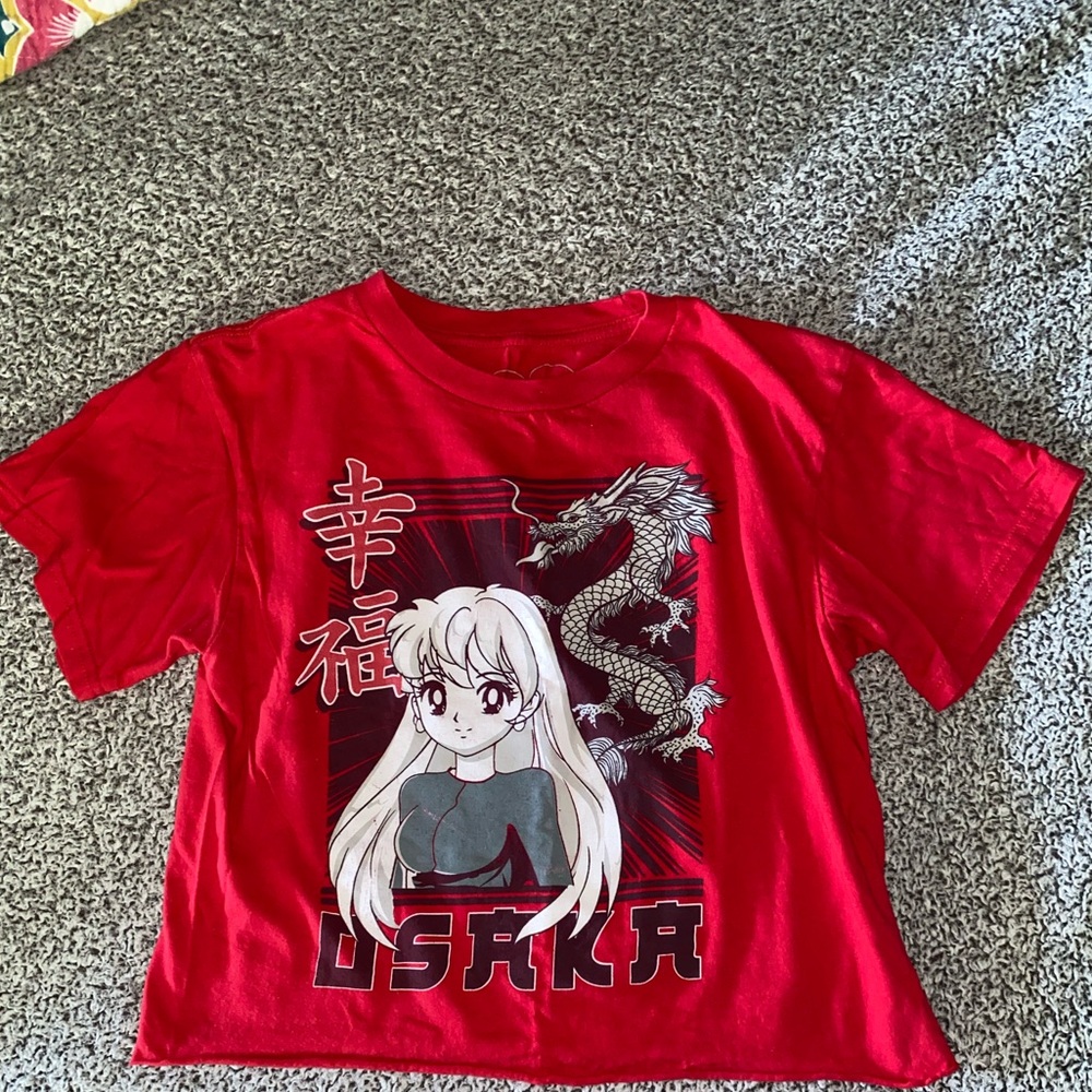 Obsessive Love Anime Sm Crop Graphic Tee